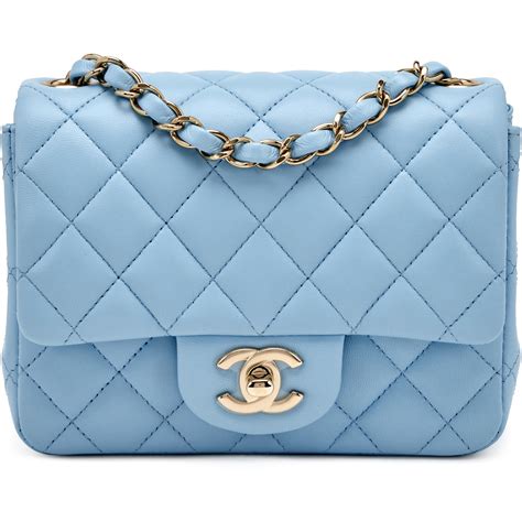 chanel mini square blue|chanel mini flap price.